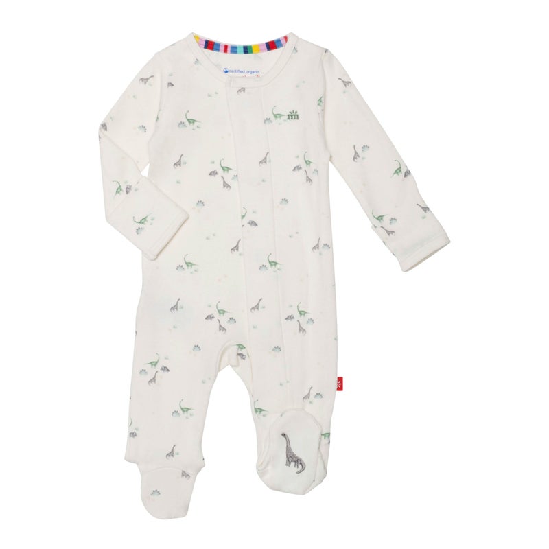 Magnetic Me 100 Organic Cotton Magnetic Baby Footie Pajamas Super Soft Cotton Fabric Tiny Diny 03 Months - Image 2