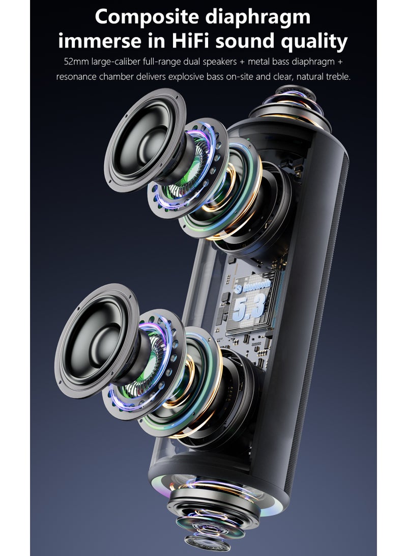 DUDAO Y21-B COLOR LED BLUETOOTH SPEAKER -BLK - Image 2