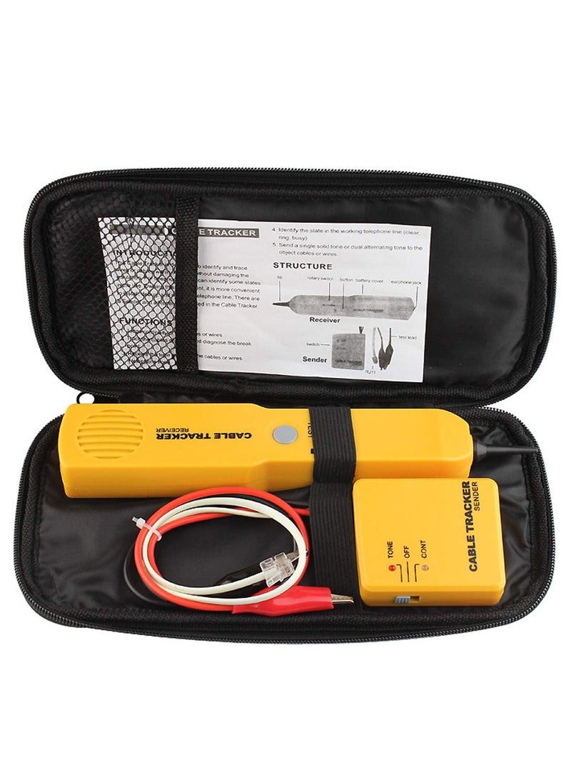 SANMUGEED - Electrical Wire Tracer Circuit Tester w/Tone Generator & Probe Kit, Cable Signal Locator Tester, Test Circuit Continuity, Network Telephone Line, Automotive Circuit Identify Tools w/Clips & RJ11 Plug - Image 1