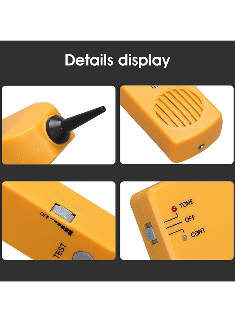 SANMUGEED - Electrical Wire Tracer Circuit Tester w/Tone Generator & Probe Kit, Cable Signal Locator Tester, Test Circuit Continuity, Network Telephone Line, Automotive Circuit Identify Tools w/Clips & RJ11 Plug - Image 1