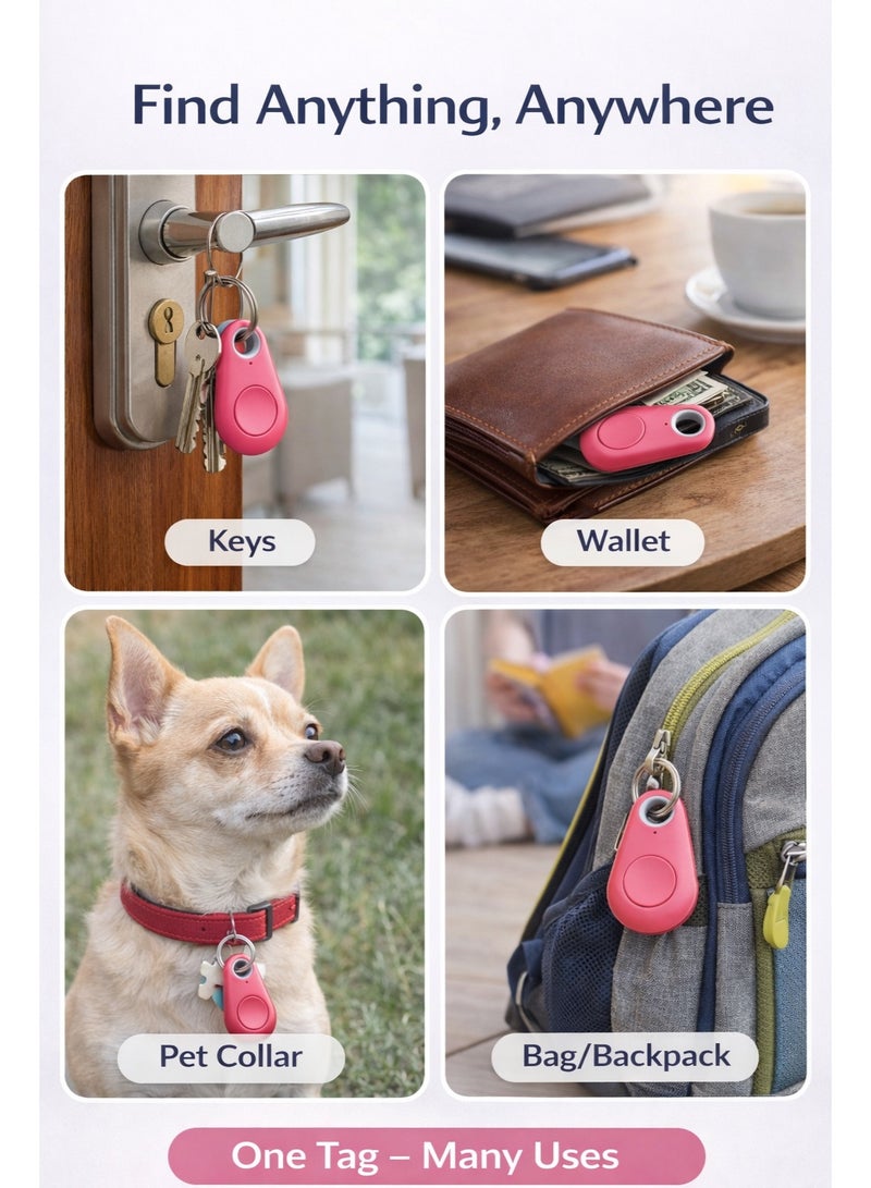 RAFOMAC iTag Bluetooth Key Finder & Phone Locator – Smart Anti-Lost Tracker Tag for Keys, Wallet, Pets, Luggage – App Controlled Item Finder with Alarm, Remote Camera Shutter & Replaceable Battery - Image 2