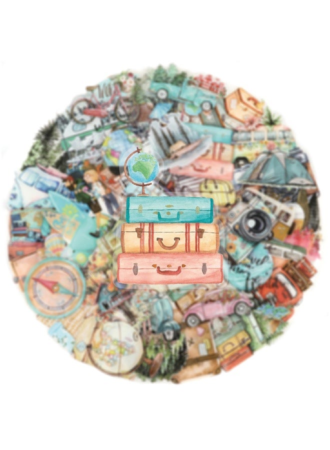 50 Pcs Outdoor PET Aesthetic Stickers for Scrapbooking Journaling Junk Journal Scrapbook Supplies Waterproof Transparent Travel Stickers for Resin Crafts Decorative - Image 5