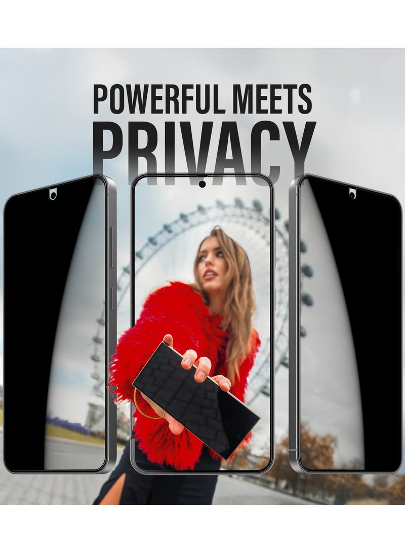 PanzerGlass حماية شاشة بانزر جلاس للخصوصية لجهاز سامسونج جالاكسي S25 زجاج مقسى، متوافق مع بصمة الإصبع، زجاج معاد تدويره بنسبة 60%، مناسب للحافظة، مقاوم للخدوش، بدون غبار، بدون فقاعات - Image 2