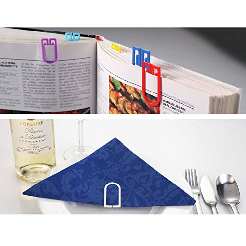 Laurel KingKlip for Organizing Sorting Documents Map Tabs Bookmark Crystal Colours Feather Light Paper Clip 50 mm Holds 2 to 50 Sheets Strong Smooth & Round Shaped U Clip for SOHO - 20 Clips Pack - Image 5