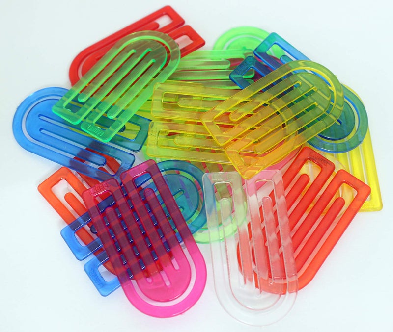 Laurel KingKlip for Organizing Sorting Documents Map Tabs Bookmark Crystal Colours Feather Light Paper Clip 50 mm Holds 2 to 50 Sheets Strong Smooth & Round Shaped U Clip for SOHO - 20 Clips Pack - Image 2