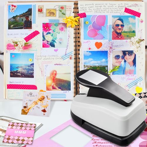 HKKYO Square Hole Punch, 1.5 inch Square Paper Punch, Squares Punches for Paper Crafts, Scrapbooking Punches, Shape Hole Puncher, Squares Craft Puncher - Image 2