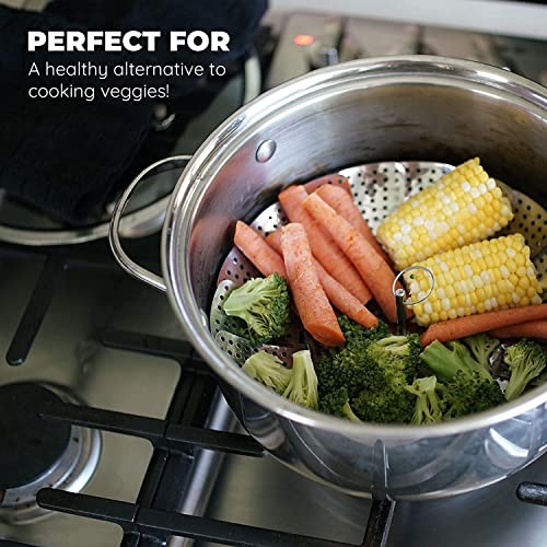 Desi BAE Stainless steel Big 30cm Folding Vegetable Steamer Basket Collapsible Steamer basket for vegetable Cooking, fish and baby food steamer, Big and Expandable Fit Various Size Pot (5' to 12') - Image 3
