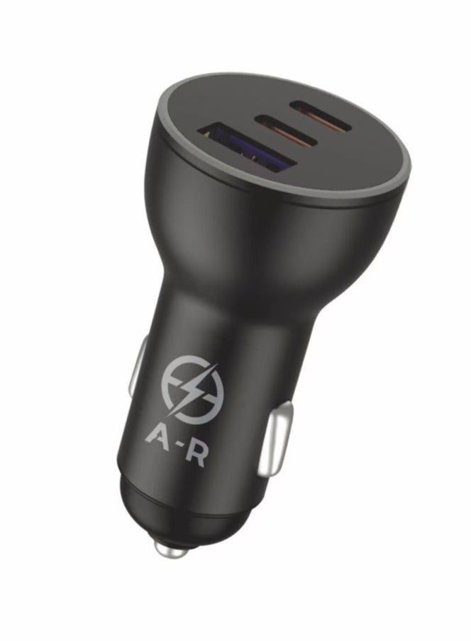 إيه آر شاحن سيارة سريع 3 منافذ 1 PD2 + USB