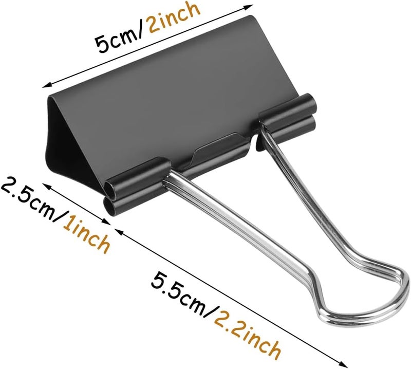 KTOJOY Extra Large Binder Clips 36 Pack 2 Inch Big Paper Clamps for Office Supplies Black - Image 4