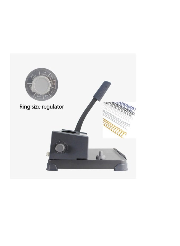 Kalon Spiral binding machine  A4 Binds, 125 Pages 34 Hole Manual- Wire  Multi-Functional Wire Book Binding Machine  punching & Comb Machine Binding Machine  - Image 2