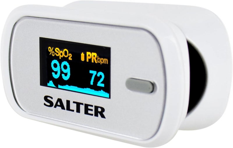 Salter PX100EU Fingertip Pulse Oximeter Portable OxyWatch Blood Oxygen LevelsSATS Monitor Low Power Consumption LED Display Accurate Readings Ideal for Adults and Children 2 Year Guarantee - Image 1
