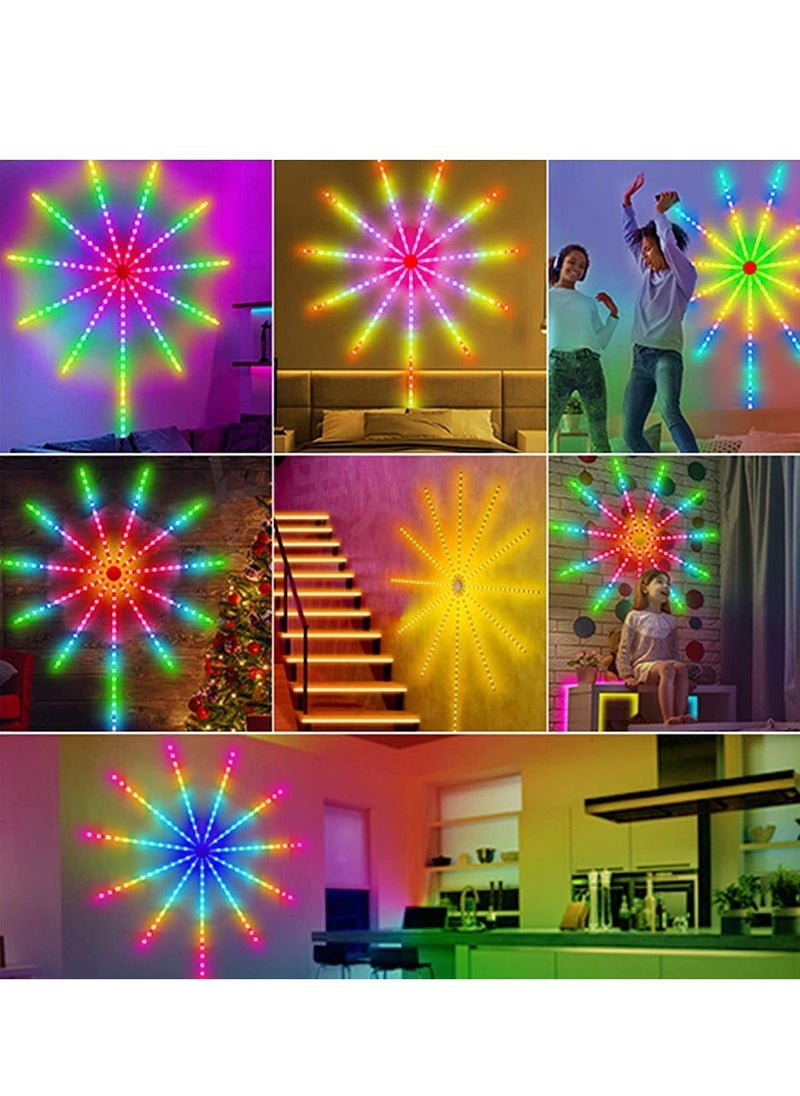 NEW Smart Firework Lights Indoor – RGB Color Changing LED Strip Lights with App & Remote Control, Dynamic Modes, Music Sync, Mic & Rhythm Control for Bedroom, Room Decor