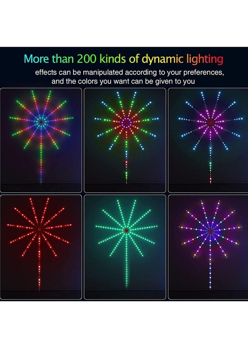 NEW Smart Firework Lights Indoor – RGB Color Changing LED Strip Lights with App & Remote Control, Dynamic Modes, Music Sync, Mic & Rhythm Control for Bedroom, Room Decor