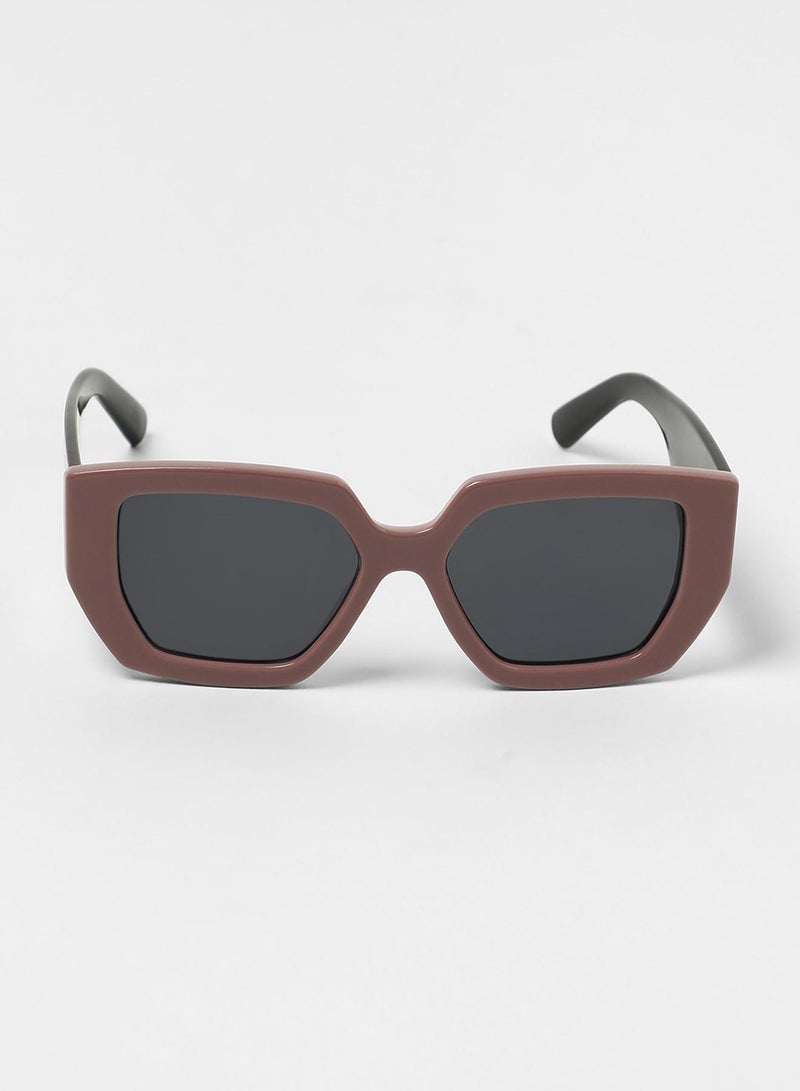Haute Sauce The Chunky Block Geometric Sunglasses - Mauve Purple - Image 4