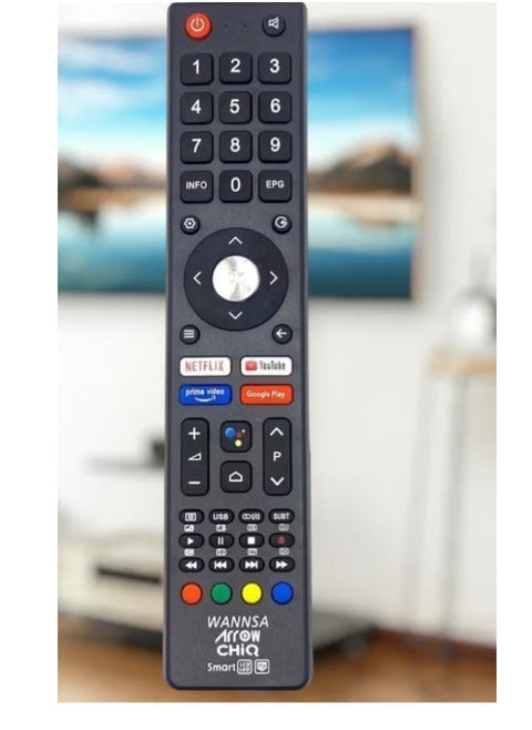 TV Remote Control for Arrow Wansa TV – Compatible with L32H7N, L32H7S, U43H7AN LCD LED Android TVs, Easy-to-Use Replacement Remote