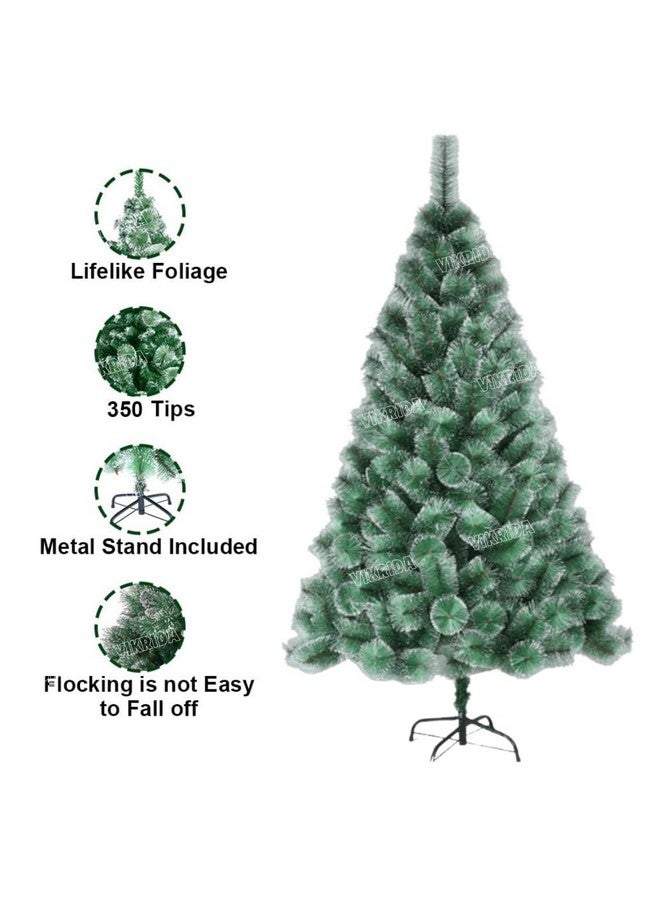 Vikrida 5.5 Feet Artificial Pine Snow Christmas Tree Perfect for Christmas Decoration with 82 pcs Decorations (Ornaments) - Image 3