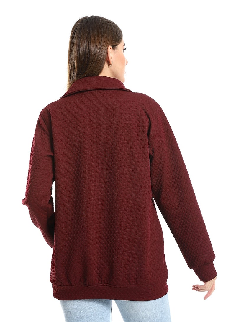 Caesar Women Closed Sweat Shirt With High Neck - Image 4