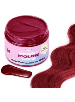 INH INH Semi Permanent Hair Color | Color Depositing Conditioner | Ruby Red Hair Dye | No Bleach & No Peroxide Temporary Tint for Women & Men | Vegan, Ammonia Free, & Sulfate Free | Ready to Use, 6oz  - Image 1