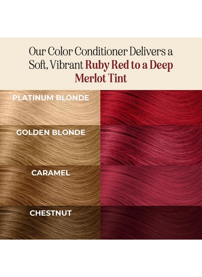 INH INH Semi Permanent Hair Color | Color Depositing Conditioner | Ruby Red Hair Dye | No Bleach & No Peroxide Temporary Tint for Women & Men | Vegan, Ammonia Free, & Sulfate Free | Ready to Use, 6oz  - Image 3