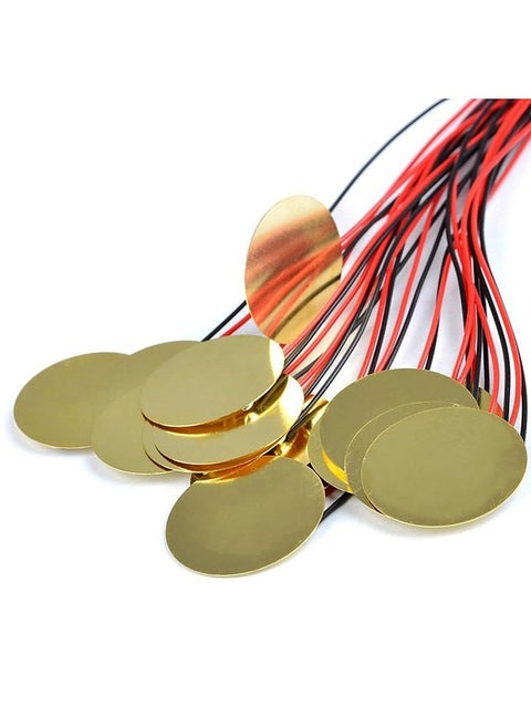 15pcs Piezo Pickup 35mm Piezo Amplifiers Discs Piezo Disc Transducer Contact Microphone Trigger Sound Sensor with 10-inch Leads for Acoustic Guitar Drum