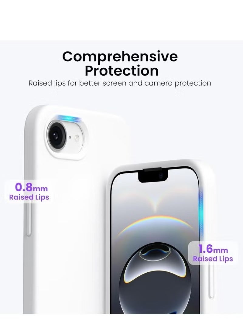 ELTRAZONE iPhone 16e Case Cover 6.1-Inch – Premium Silicone Protective Phone Case with Soft Microfiber Lining, Anti-Scratch Shockproof Bumper, Slim Fit Drop Protection, Durable & Lightweight Grip-Friendly Cover for iPhone 16e – Daily Use & Stylish Design White - Image 3