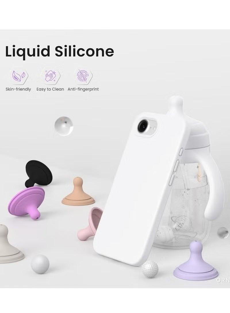 ELTRAZONE iPhone 16e Case Cover 6.1-Inch – Premium Silicone Protective Phone Case with Soft Microfiber Lining, Anti-Scratch Shockproof Bumper, Slim Fit Drop Protection, Durable & Lightweight Grip-Friendly Cover for iPhone 16e – Daily Use & Stylish Design White - Image 5