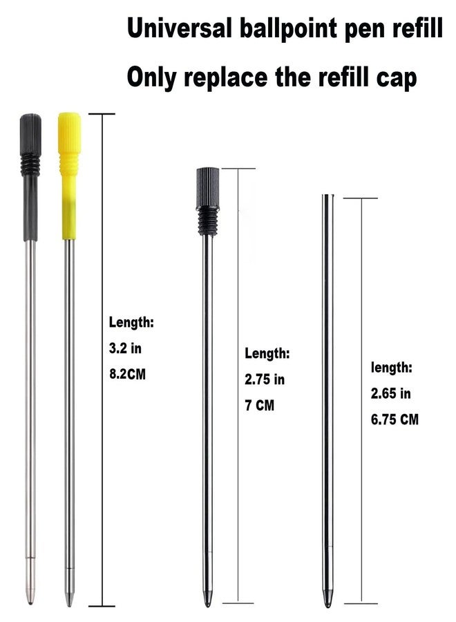 MengRan Mini D1 Ballpoint Ink Pen Refills for Twist Pens, 1mm Medium Tip, Compatible with Swarovski Pen Refills (10 Pcs Black Ink) - Image 3