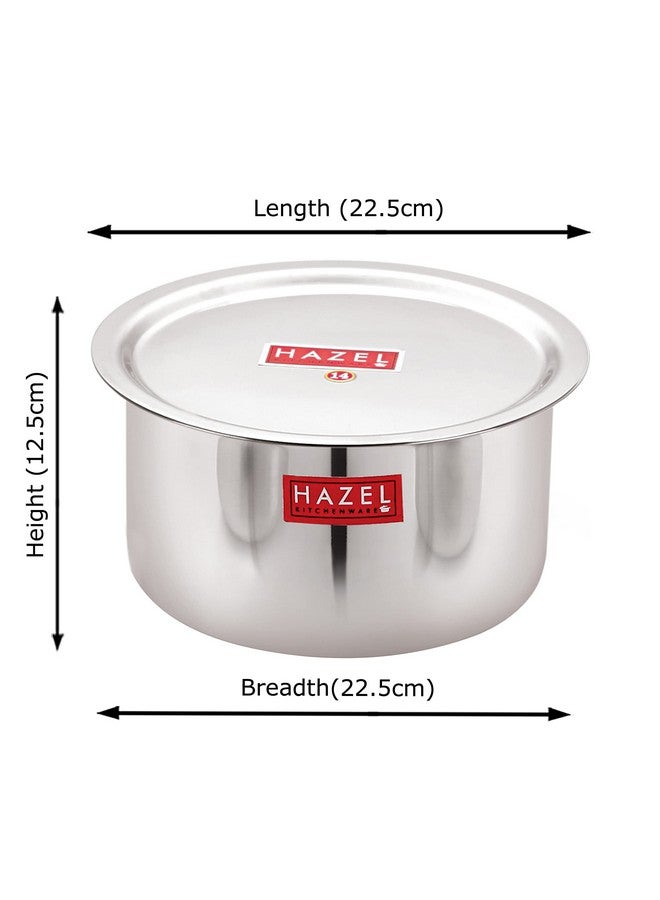 Hazel وعاء هازيل ألفا من الفولاذ المقاوم للصدأ مع غطاء قاع دائري لأواني الغلي (3 لتر) - Image 4