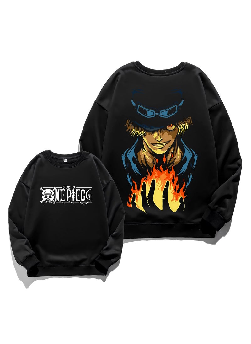 KUYING New One Piece Retro Washed Round Neck Hoodie  - Image 1