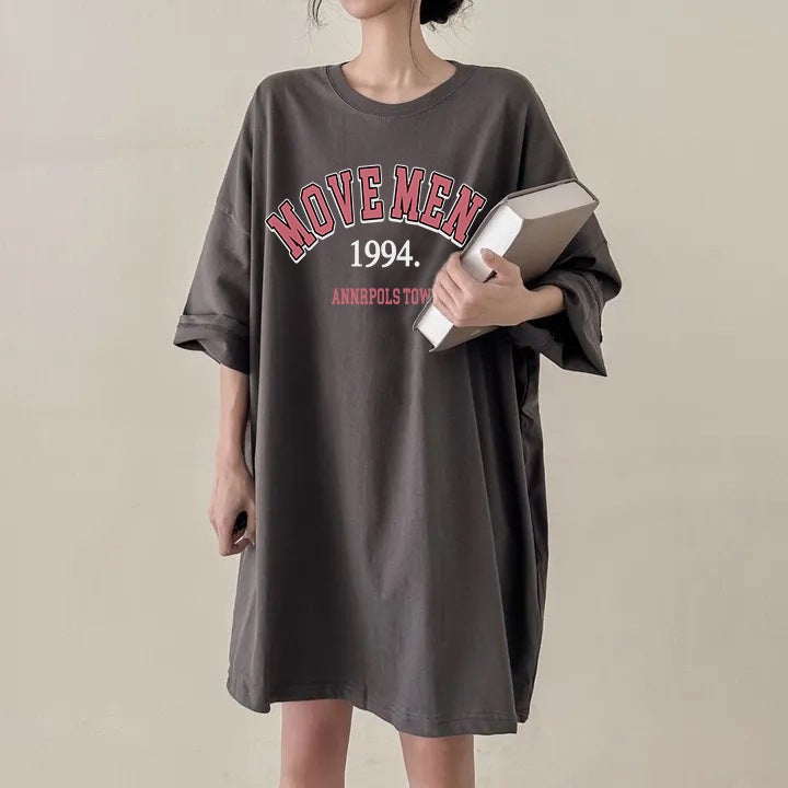Factory American Sweet Cool Pure Cotton Short-Sleeved T-Shirt Women'S Summer Loose Design Sense Niche Chic Top Round Neck Medium - Image 1
