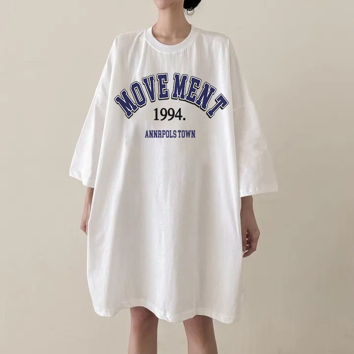 Factory American Sweet Cool Pure Cotton Short-Sleeved T-Shirt Women'S Summer Loose Design Sense Niche Chic Top Round Neck Medium - Image 5