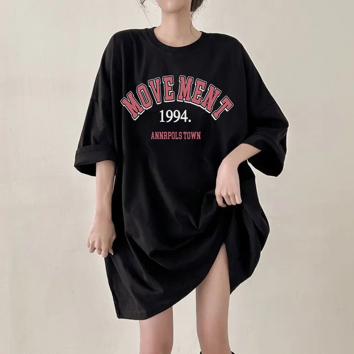 Factory American Sweet Cool Pure Cotton Short-Sleeved T-Shirt Women'S Summer Loose Design Sense Niche Chic Top Round Neck Medium - Image 3