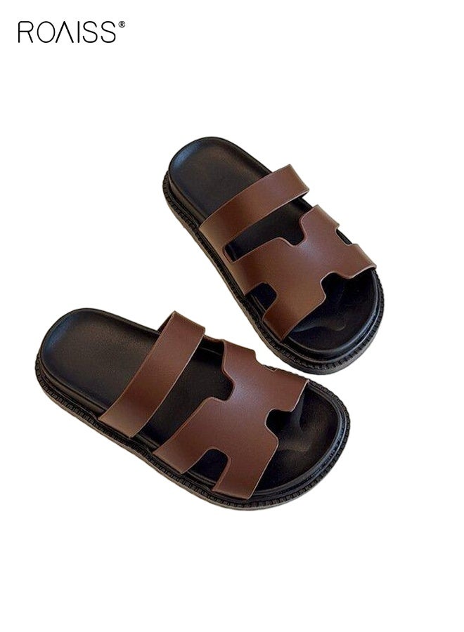roaiss Kid's Summer Sandals, Comfort Slippers with Non-slip Sole, Breathable Lightweight Slides, Casual Beach Shoes for Boys  - Image 1