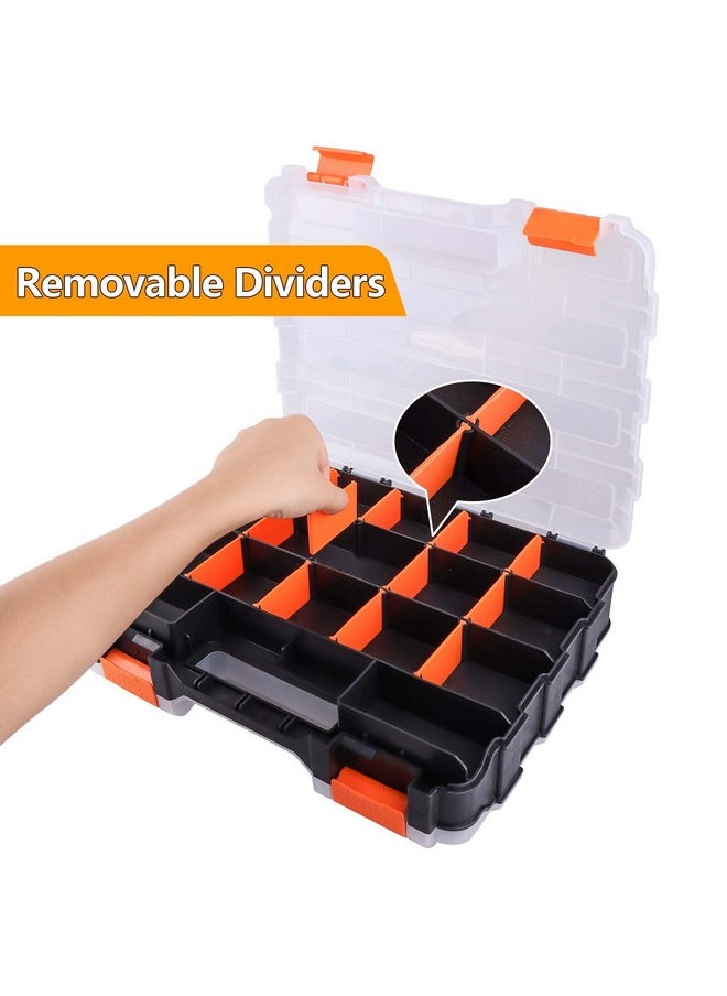Hobbypark HobbyPark RC Hardware Organizer Box Adjustable Compartments Removable Dividers Durable Plastic Double Side Tools Box Screw Organizer for Nuts, Bolts, Screws, Nails, Small Parts, Tools  - Image 5