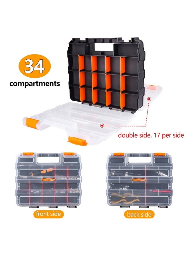 Hobbypark HobbyPark RC Hardware Organizer Box Adjustable Compartments Removable Dividers Durable Plastic Double Side Tools Box Screw Organizer for Nuts, Bolts, Screws, Nails, Small Parts, Tools  - Image 4