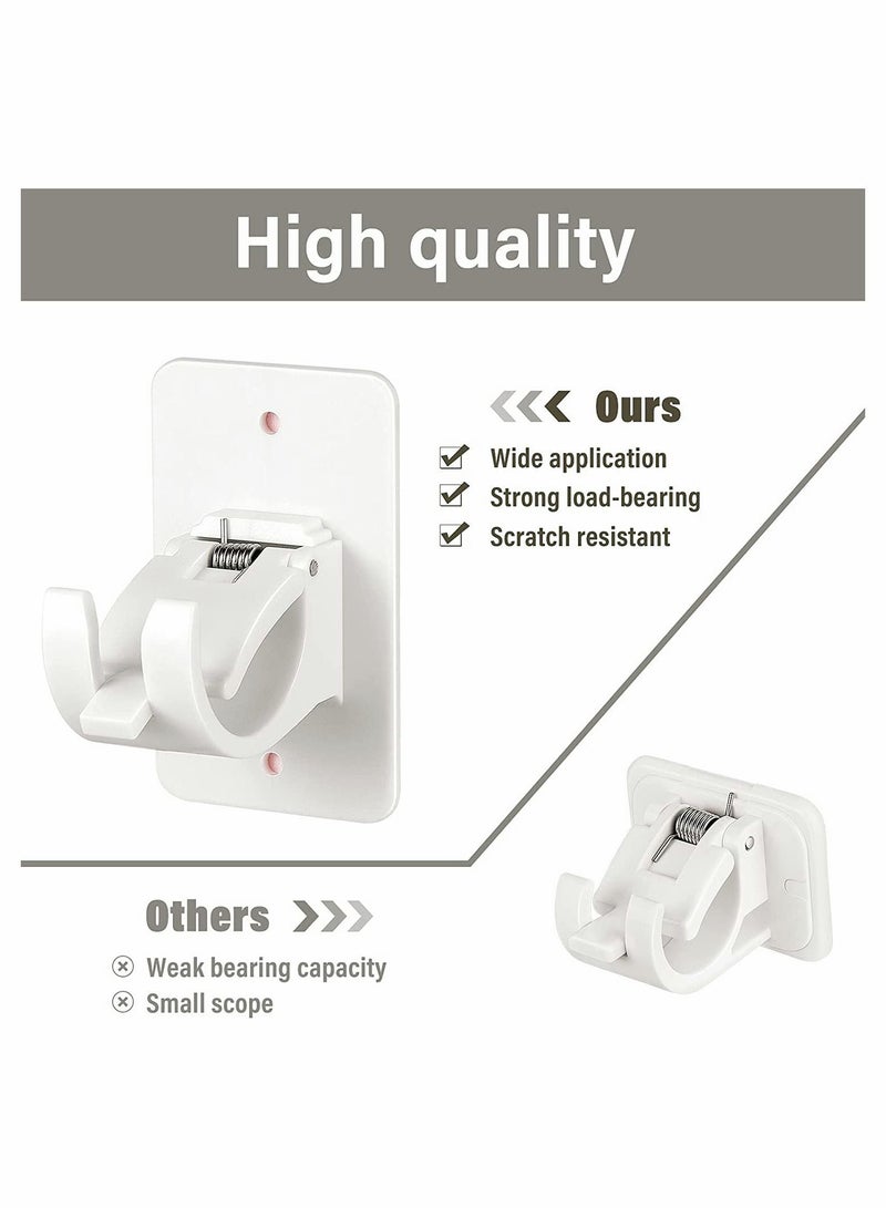 SYOSI Curtain Rod Bracket Holder, Curtain Rods No Drilling Adhesive Curtain Rod Holder Curtain Rod Bracket Curtain Hangers No Drilling Hooks Mounting Screws, Anchors and Sticky Strips - Image 4