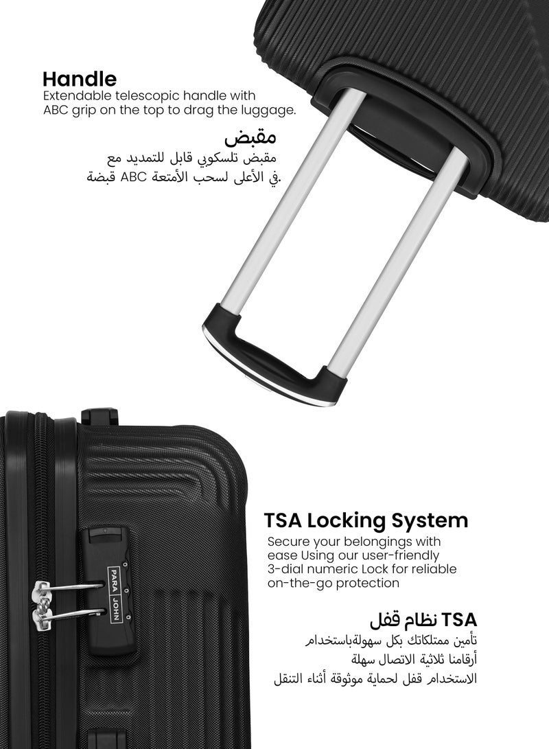 بارا جون طقم حقائب سفر ترولي نيوترو  قطع - أسود - Image 4