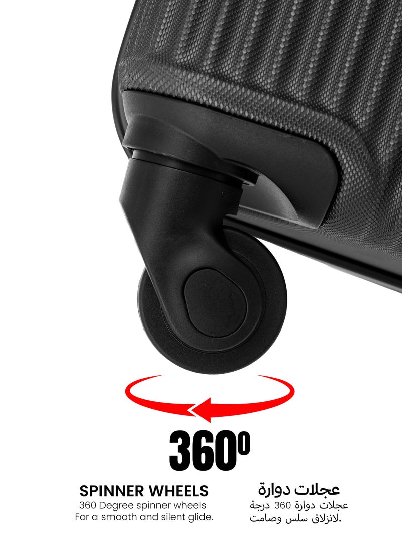 بارا جون طقم حقائب سفر ترولي نيوترو  قطع - أسود - Image 5