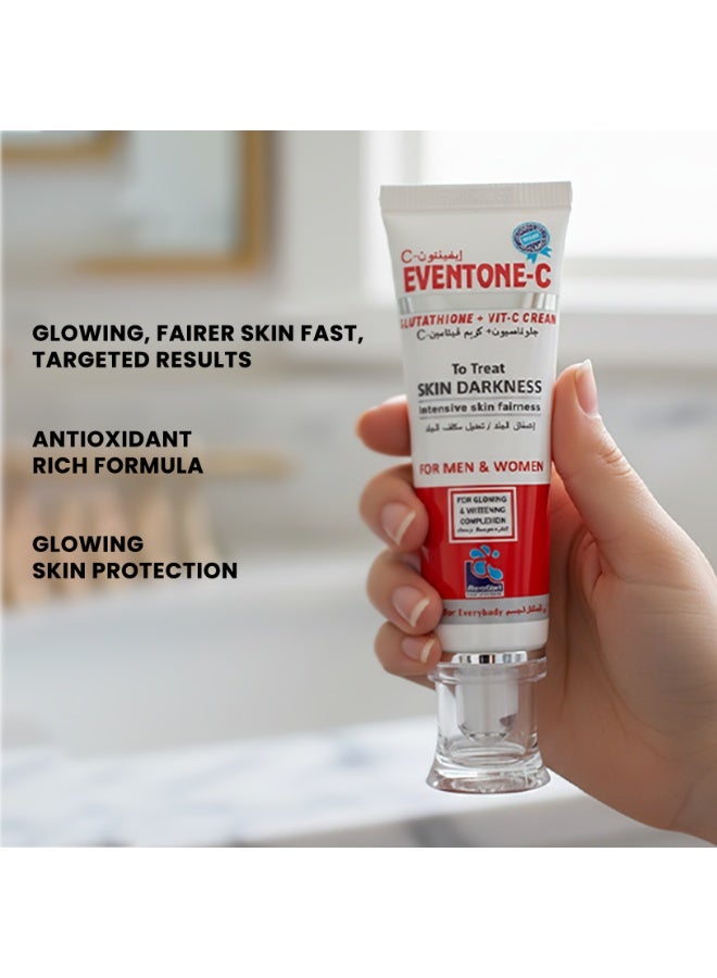 PharmaHealth Eventone C Cream 30g | Skin Brightening & Even Tone Moisturizing Cream with L-Glutathione & Vitamin C | Reduces Marks, Dark Spots & Fine Lines - Image 2