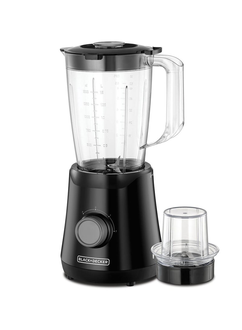 BLACK&DECKER Blender 500 Watt with Grinding Mill , 1.5 Liter Jar, 2 Speed , Ice Crushing, Stainless Steel Blades, Thermal Protection ( BX530 ) - Image 2