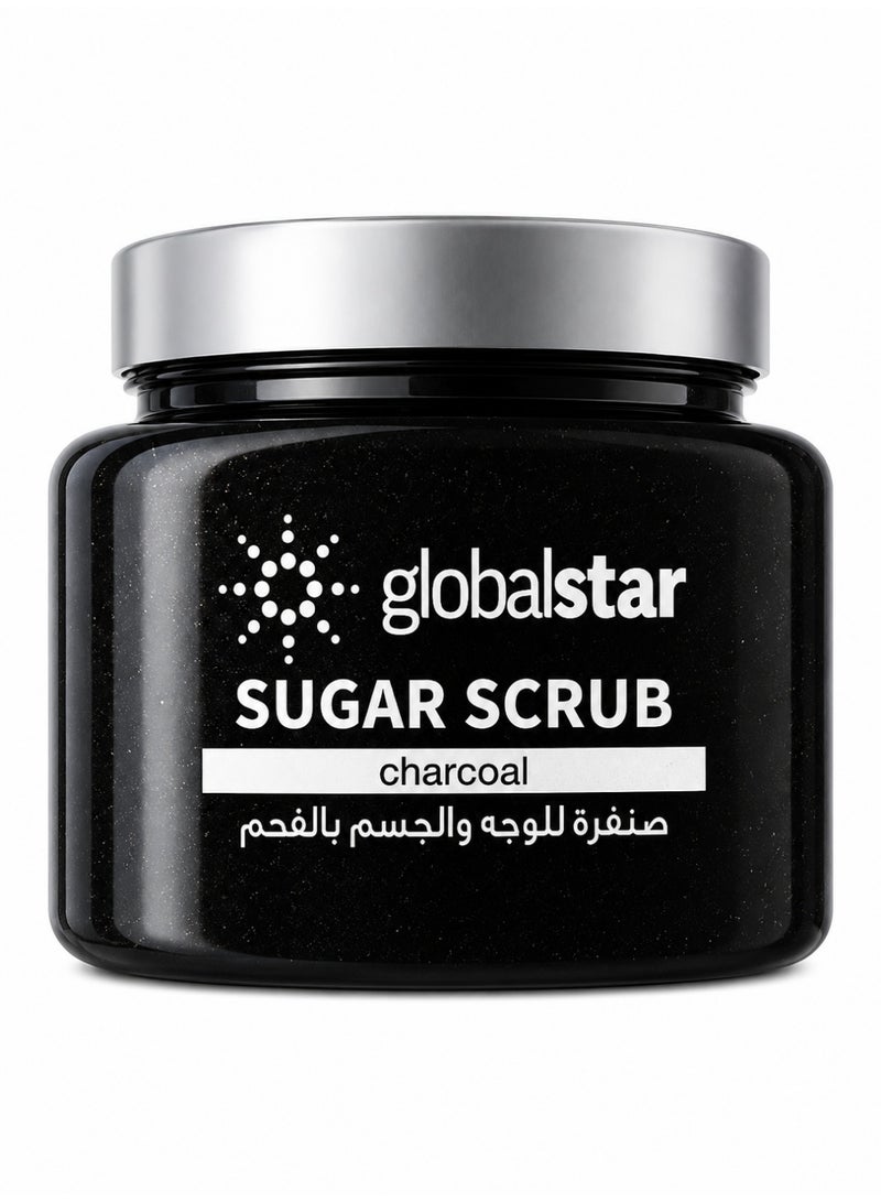 Global Star Charcoal Sugar Scrub for Face and Body 600g - Image 1