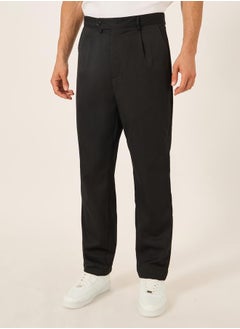 Styli Men Double Pleated Tapered Fit Trousers  - Image 3