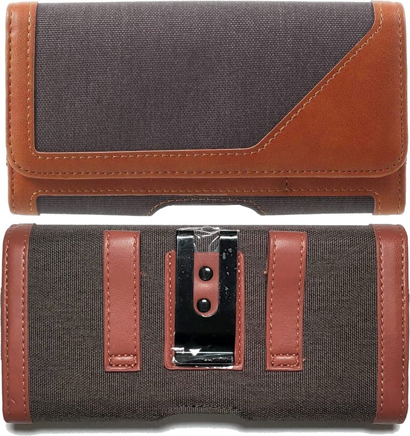 TDG Leather Belt Pouch Holster for Apple iPhone 16 Pro max Smartphones & Mobiles (6.7 inches) Brown - Image 1