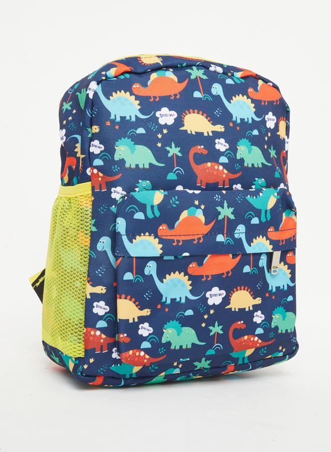 Styli Boys Blue Dinosaur Print Backpack 26x32x11cm - Image 1