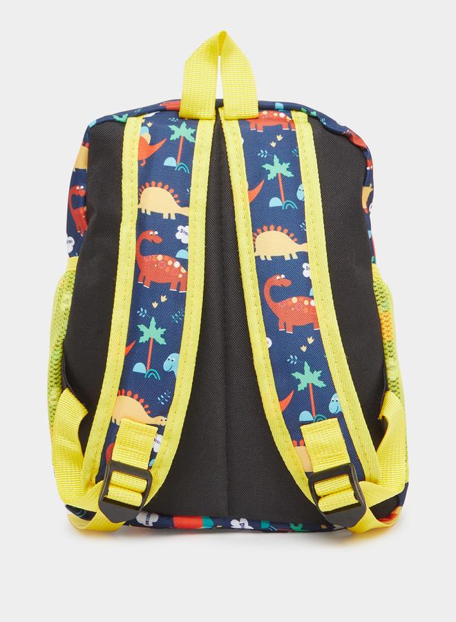 Styli Boys Blue Dinosaur Print Backpack 26x32x11cm - Image 2