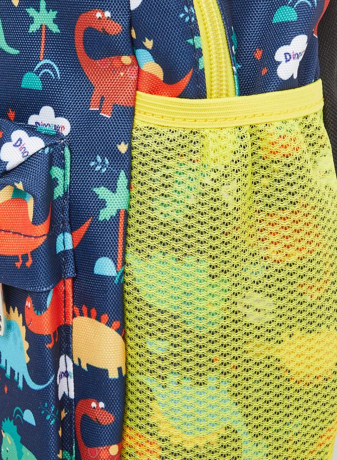 Styli Boys Blue Dinosaur Print Backpack 26x32x11cm - Image 4