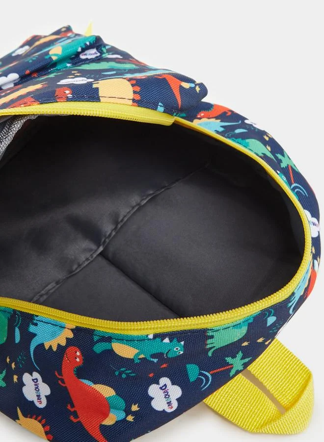 Styli Styli Boys Blue Dinosaur Print Backpack