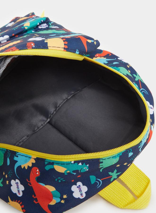 Styli Boys Blue Dinosaur Print Backpack 26x32x11cm - Image 5