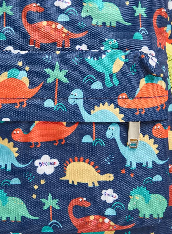 Styli Boys Blue Dinosaur Print Backpack 26x32x11cm - Image 3