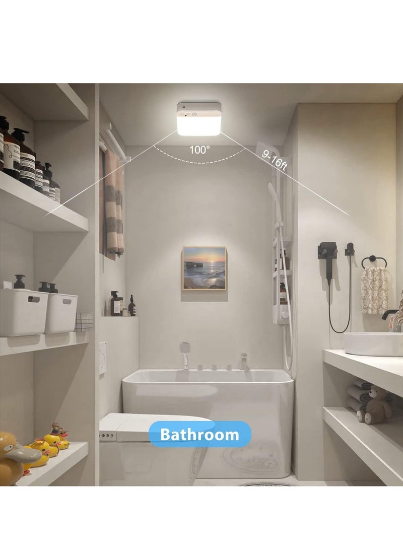 XiuWoo - Rechargeable Wireless Ceiling Light, Motion Sensor Lights, Indoor Battery-Operated Light, Shed Light with Remote Control, 3 Mode, Brightness Adjustment - Image 1